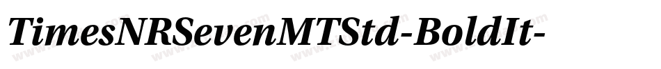TimesNRSevenMTStd-BoldIt字体转换