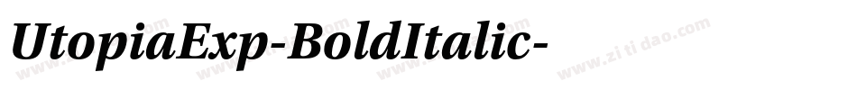 UtopiaExp-BoldItalic字体转换