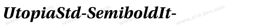 UtopiaStd-SemiboldIt字体转换