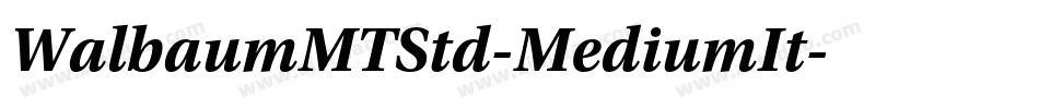 WalbaumMTStd-MediumIt字体转换