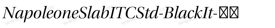 NapoleoneSlabITCStd-BlackIt字体转换