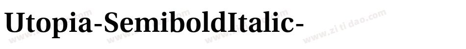 Utopia-SemiboldItalic字体转换