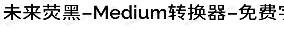 未来荧黑-Medium转换器字体转换
