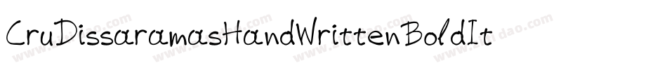 CruDissaramasHandWrittenBoldItalic-2rPX字体转换