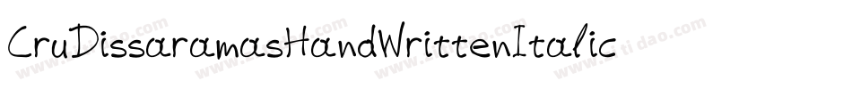 CruDissaramasHandWrittenItalic-My1v字体转换