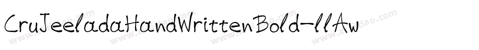 CruJeeladaHandWrittenBold-llAw字体转换