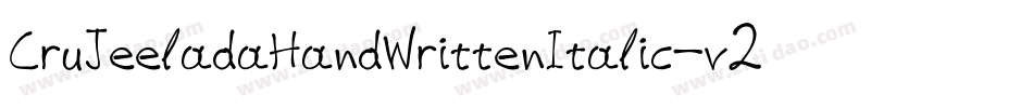 CruJeeladaHandWrittenItalic-v21L字体转换