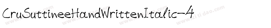 CruSuttineeHandWrittenItalic-4K0l字体转换
