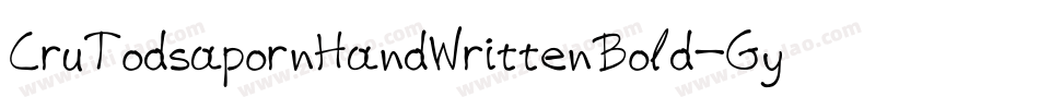 CruTodsapornHandWrittenBold-GymG字体转换