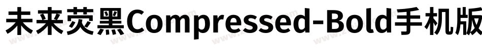 未来荧黑Compressed-Bold手机版字体转换