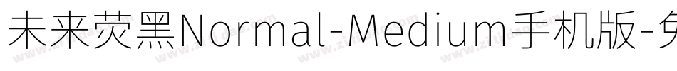 未来荧黑Normal-Medium手机版字体转换