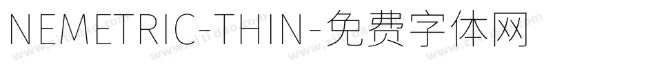 NEMETRIC-THIN字体转换