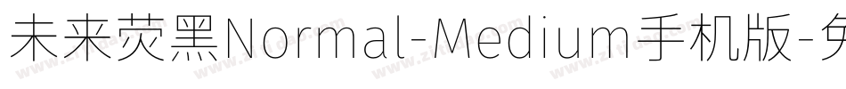未来荧黑Normal-Medium手机版字体转换