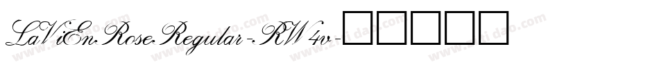LaViEnRoseRegular-RW4v字体转换