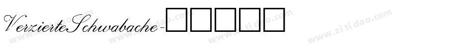 VerzierteSchwabache字体转换