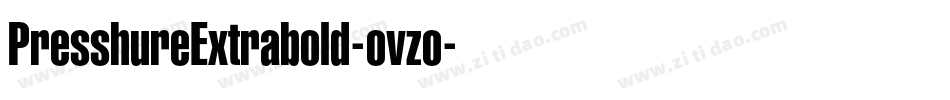 PresshureExtrabold-ovzo字体转换