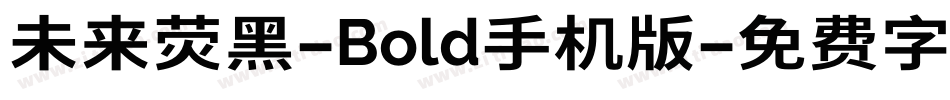 未来荧黑-Bold手机版字体转换