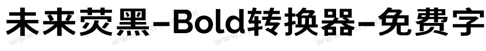 未来荧黑-Bold转换器字体转换