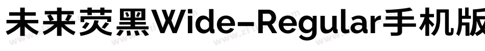 未来荧黑Wide-Regular手机版字体转换