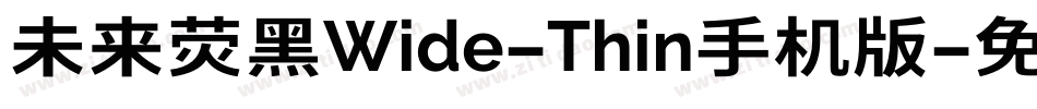 未来荧黑Wide-Thin手机版字体转换