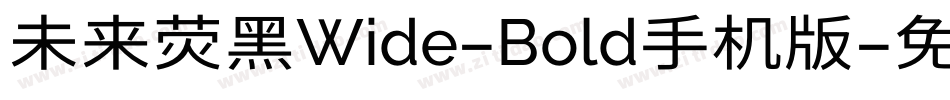 未来荧黑Wide-Bold手机版字体转换