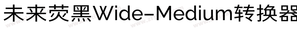 未来荧黑Wide-Medium转换器字体转换