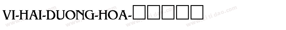VI-Hai-Duong-Hoa字体转换