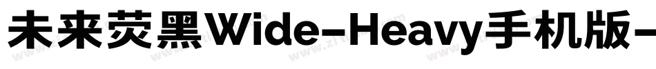 未来荧黑Wide-Heavy手机版字体转换