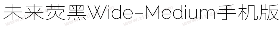 未来荧黑Wide-Medium手机版字体转换