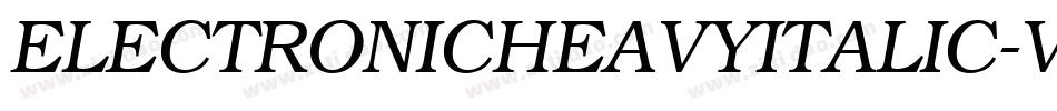 ElectronicHeavyItalic-VnMl字体转换