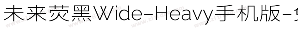 未来荧黑Wide-Heavy手机版字体转换