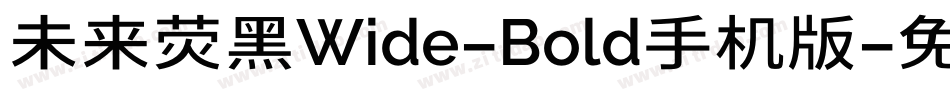 未来荧黑Wide-Bold手机版字体转换