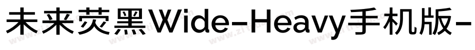 未来荧黑Wide-Heavy手机版字体转换