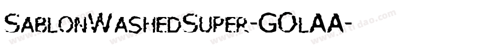 SablonWashedSuper-GOlAA字体转换