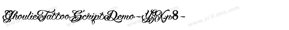 GhoulieTattooScriptDemo-YzXn8字体转换