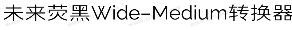 未来荧黑Wide-Medium转换器字体转换