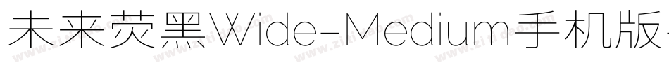 未来荧黑Wide-Medium手机版字体转换