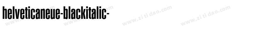 helveticaneue-blackitalic字体转换