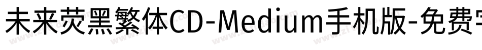 未来荧黑繁体CD-Medium手机版字体转换