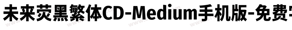 未来荧黑繁体CD-Medium手机版字体转换