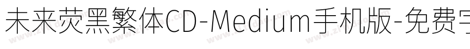 未来荧黑繁体CD-Medium手机版字体转换
