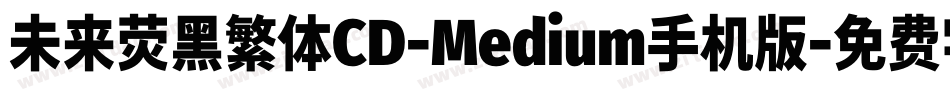 未来荧黑繁体CD-Medium手机版字体转换