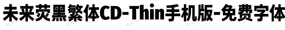 未来荧黑繁体CD-Thin手机版字体转换