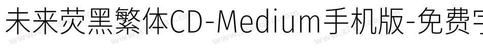未来荧黑繁体CD-Medium手机版字体转换