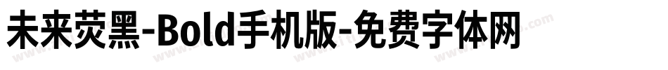 未来荧黑-Bold手机版字体转换