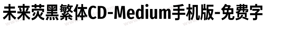未来荧黑繁体CD-Medium手机版字体转换