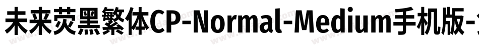 未来荧黑繁体CP-Normal-Medium手机版字体转换