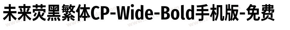 未来荧黑繁体CP-Wide-Bold手机版字体转换