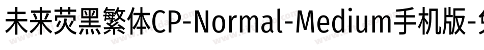 未来荧黑繁体CP-Normal-Medium手机版字体转换