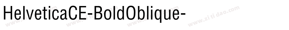 HelveticaCE-BoldOblique字体转换